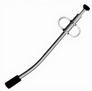 Pistolet injecteur de bolus vétérinaire réutilisable en acier inoxydable à manche long et courbé, avec poignée à 3 anneaux pour bovins, ovins, caprins - Sûr et fiable - Product Image 6