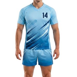 Uniforme de Rugby Dynamic Crystal Shatter Azul, Poliéster, Control de Humedad, Secado Rápido, Uniformes Deportivos para Competencia de Rugby - Product Image 5