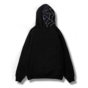 Custom Brand Name Rhinestone Hoodie Men Women Letter Graphic <b>Gothic</b> Hoodie Print Sweatshirt Full Zip Up Oversized <b>Jacket</b> - Product Image 1