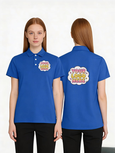 Women's Printed Stylish for Shirts Custom Design Color Size Turn Collar Fashionable 100% Cotton Short Sleeve Summer Jersey - Product Image 2