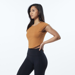 Camiseta corta de franela 100% algodón para mujer, clásica, elegante, moderna, sin mangas, camiseta corta básica para mujer - Product Image 6