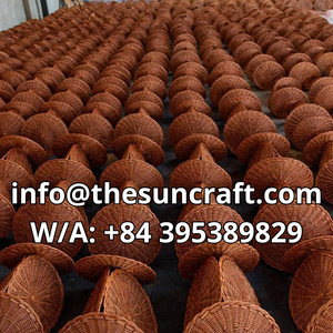 Rural Charm Rattan <b>Table</b> <b>Mat</b> Hand-Woven <b>Round</b> Placemat for Farmhouse Dinner Party Decor Eco-Friendly Material - Product Image 5