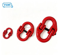 Chaîne de connexion ronde en alliage G80 de marque TDR, revêtement poudré, emballée en carton, connecteur de chaîne de levage à verrouillage par marteau