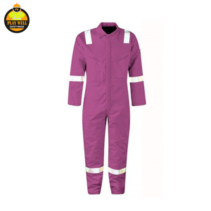 Customizable Workwear Safety Coverall Hi Vis Breathable Cotton Working <b>Clothes</b> With Reflective Tape Hi Vis Coverall - Product Image 2