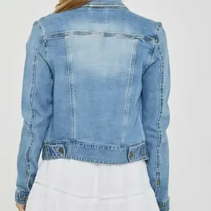 OEM Manufacturer Plus Size Wholesale Custom <b>Long</b> Stretch <b>Denim</b> <b>Jacket</b> for Women Winter Cotton Jean <b>Jacket</b> <b>Denim</b> <b>Jacket</b> - Product Image 2