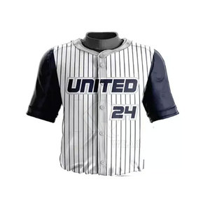 Tenue de baseball élégante pour hommes, ensemble complet maillot et pantalon, respirant, léger, durable, vêtements de sport de haute qualité pour adultes, 100% coton - Product Image 3