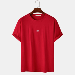 Camiseta de Cuello Redondo de Algodón de Alta Calidad OEM, Tejido de Punto Informal para Fitness, Logotipo Personalizado en la Parte Delantera, Transpirable y de Secado Rápido - Product Image 2