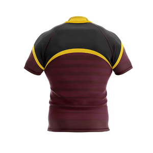 Camisetas de Rugby OEM 100% Poliéster Transpirables Ligeras que Absorben la Humedad con Elasticidad en Cuatro Direcciones Personalizables con Nombre de Equipo para Rugby y Fútbol - Product Image 4