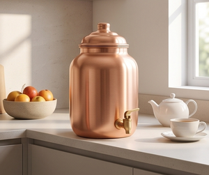 Réservoir d'eau en cuivre de qualité supérieure, distributeur d'eau pure au design épuré, idéal pour la cuisine et les événements. - Product Image 6