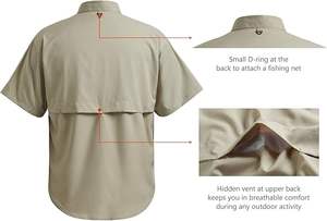 เสื้อเชิ้ตตกปลาคุณภาพสูงสำหรับผู้ชาย UPF 50 แขนสั้นแบบติดกระดุมสำหรับกิจกรรมกลางแจ้ง - Product Image 2