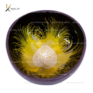 <b>Dinnerware</b> Bowls Vietnamese Lacquer Natural Custom OEM/ODM Wholesale Coconut Shell Serving Bowls Set - Product Image 5