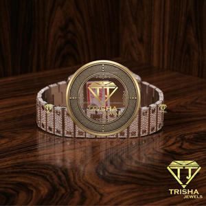 Reloj Clásico de Alta Calidad con Diamantes Moissanite VVS, Función de Fecha y Diseño de Esfera con Ventana de Cristal - Product Image 5