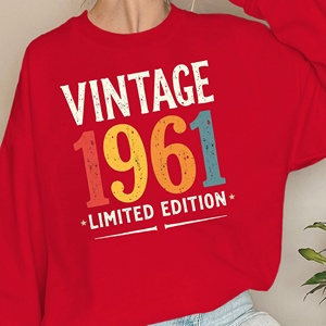 Sudaderas de punto informales con estampado VINTAGE 1961 para mujer - Edición limitada - Product Image 2