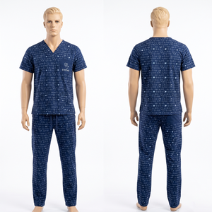 Ensemble de blouses médicales imprimées en polyester et élasthanne 180 GSM de qualité supérieure, couleur ivoire crème, avec logo personnalisé imprimé ou brodé - Product Image 4