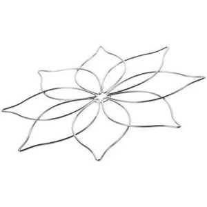 Support de casserole en fil d'argent Lotus, design moderne en forme de pétale de fleur, pour chauffe-plats et casseroles haut de gamme, résistant à la chaleur - Product Image 1