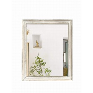 Espejo de Pared Rectangular Rústico de Madera de Mango Aqdus Saleem, Acabado Blanco Desgastado, Ecológico, Hecho a Mano, con Borde Enmarcado, Venta al Por Mayor - Product Image 1