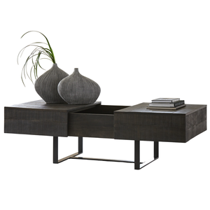 Nouvelle Table Basse Carrée 2026 avec Grandes Capacités de Rangement, Design à Bandes Attrayantes et Finition Personnalisée pour Salon - Product Image 2