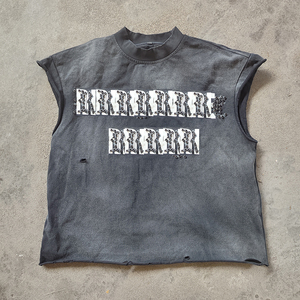 เสื้อกล้าม Glory Custom Screen Print Sun Fade Stoned ผ้าฝ้าย 100% หนัก GSM ทรงโอเวอร์ไซส์ สำหรับใส่ลำลอง 男女兼用 - Product Image 1