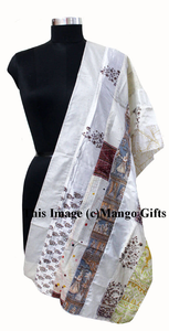 Indian <b>Silk</b> Saree Vintage <b>Scarf</b> Head Wrap Stole Neck Wrap Dupatta Sari Hair Wrap Boho Ethnic Fashion Festival Gift Wholesale Lot - Product Image 6