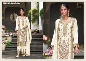 Conjunto de Traje Plazzo de Chinon de Primera Calidad con Bordado Completo, Colección de Moda Femenina, Exportador, Suministro al por Mayor - Product Image 3