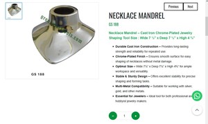 Necklace Mandrel <b>Cast</b> Iron Chrome Jewelry Making Tools Goldsmith <b>Hand</b> Tools Necklace Shaping Forming Tool | Item No GS-188 - Product Image 3
