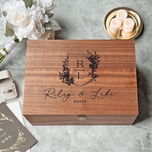 Personalized Walnut Eco-Friendly Durable Keepsake Welcome Signs Wedding <b>Memory</b> Jewelry Photo Box Anniversary <b>Gift</b> Bridal Shower - Product Image 5
