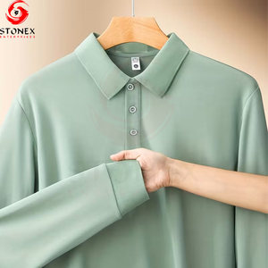 Camisas de Manga Larga de Alta Calidad al por Mayor, 100% Algodón, Ecológicas, Transpirables, con Diseño de Logotipo Personalizado para Hombre, Verano - Product Image 2