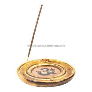 Hermosa Tabla de Incienso de Madera para Quemar Incienso Indio y Tibetano con Aroma a Bergamota, Incluye Varillas y Conos Om - Product Image 1