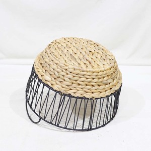 Conteneur de rangement rustique en jacinthe d'eau tressée, écologique, avec poignées, forme de bol, organisateur de cuisine multifonctionnel - Product Image 6
