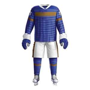 Men's Full Sublimation Print Ice Hockey Jersey Set Quick Dry Moisture Wicking Regular Fit Field & Ice Hokey Sportswear Uniforms - Product Image 6
