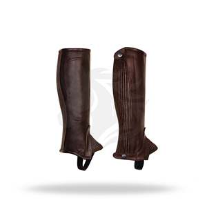 Horse <b>Riding</b> Half <b>Chaps</b> Customized Equestrian Leather <b>Chaps</b> for Training <b>Riding</b> and Competition Use - Product Image 1