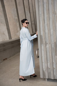 Vestido Maxi Holgado de Maternidad para Mujer, Prenda Informal, Transpirable, Ligero, Tejido Ecológico, Verano, 100% - Product Image 4