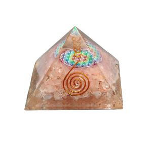 หินออร์กอนไนต์พีระมิดโรสควอตซ์พร้อมหินบำบัด - Product Image 1