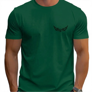 T-shirt à manches courtes gris clair pour homme avec motif dessiné blanc, col rond, coupe décontractée, longueur normale, design imprimé - Product Image 3