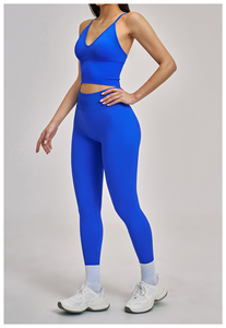 Highly Professional Women,s Slim Fit 2-Piece Workout Sportswear <b>Set</b> Includes High Waist Leggie Bra Plus Size Stitch Crystal - Product Image 4