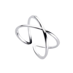 แหวนเงินแท้ 925 ดีไซน์ไขว้แบบปรับได้ สไตล์มินิมอล เหมาะสำหรับผู้หญิง ใช้ได้ทุกวัน ของขวัญวันเกิด ของขวัญเพื่อนเจ้าสาว ขายดี - Product Image 5