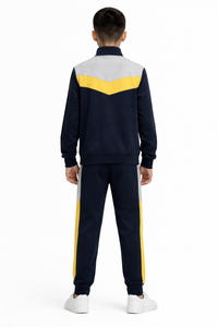 Ensemble de survêtement Junior Colorblock – Mélange de molleton de coton doux de qualité supérieure, vêtements de sport confortables conçus pour les mouvements quotidiens - Product Image 3