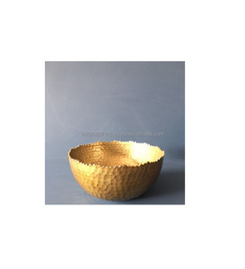 Elegante cuenco de latón hecho a mano adecuado para servir frutas, aperitivos, postres y exhibición de cocina decorativa para el hogar - Product Image 4