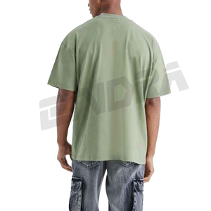 เสื้อยืดโอเวอร์ไซส์ทรงหลวมสำหรับผู้ชาย ออกแบบโลโก้ได้ตามต้องการ สไตล์สตรีทแวร์ ผ้าฝ้ายคุณภาพสูง นุ่มสบาย ใส่ได้ทุกวัน - Product Image 6