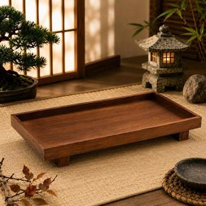 Bandeja de Servir de Madera Moderna y Lujosa Hecha a Mano, Apta para Lavavajillas, para Guardar Joyas, para Cocina, Baño y Decoración del Hogar - Product Image 1