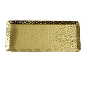 ถาดเสิร์ฟทรงกลมโลหะทองเหลืองตอกลายคุณภาพสูงสำหรับเคาน์เตอร์ครัว โรงแรม ร้านอาหาร - Product Image 4