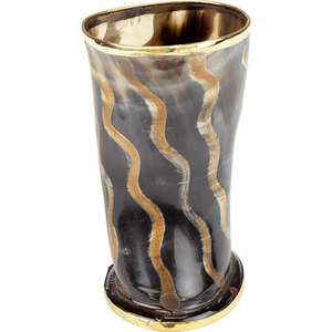 Gobelet à whisky, bière, vin en corne de buffle écologique fait main, calice pour bar et fête - Product Image 4