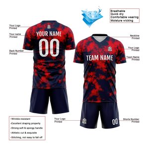 Customized Latest Design Quick-drying Team Uniform Soccer New Sportswear Two Shade Design Soccer Jersey Uniform - Product Image 5