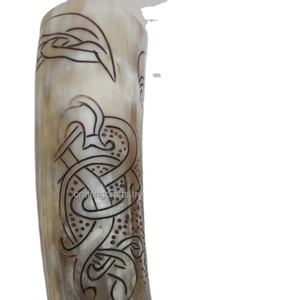 Cuernos vikingos hechos a mano estilo Animal tallado cuernos para beber artesanías naturales ecológicas tamaño personalizado India precio de fábrica a granel - Product Image 1