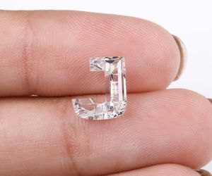 Diamante único de 2.50 ct con corte en J, cultivado en laboratorio, VVS-VS, color E,F, CVD, piedra suelta de fantasía, diamante alfabético cultivado en laboratorio, hecho a pedido. - Product Image 6
