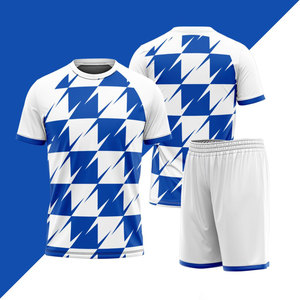 Conjunto de Camiseta de Fútbol Retro Personalizada con Estampado Frontal, 100% Poliéster, Uniforme de Fútbol de Secado Rápido, Manga Corta, para Equipo - Product Image 4