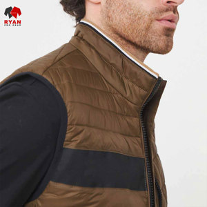 Gilet matelassé pour homme de qualité supérieure, tissu confortable et respirant avec logo personnalisé, couleur unie - Product Image 1