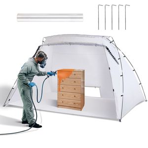 Tenda da Verniciatura Fai-da-te Portatile Grande con Schermo a Rete sul Fondo e Design per Arredamento - Product Image 5