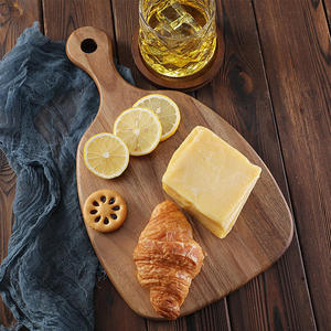 Planche à découper en bois irrégulière avec poignée pour la cuisine, en bois naturel, mini-bloc de découpe pour viande, légumes, pain - Product Image 1