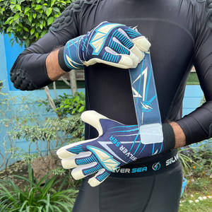 Gants de gardien de but professionnels SILVER SEA SPORTS 2025 Strong Grid, hybrides, à doigts plats, en latex allemand, respirants, avec adhérence optimale. - Product Image 3